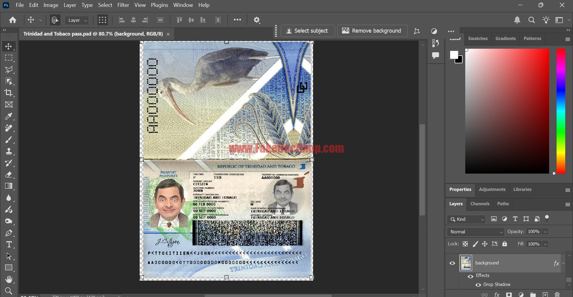 Trinidad And Tobago Passport PSD Template