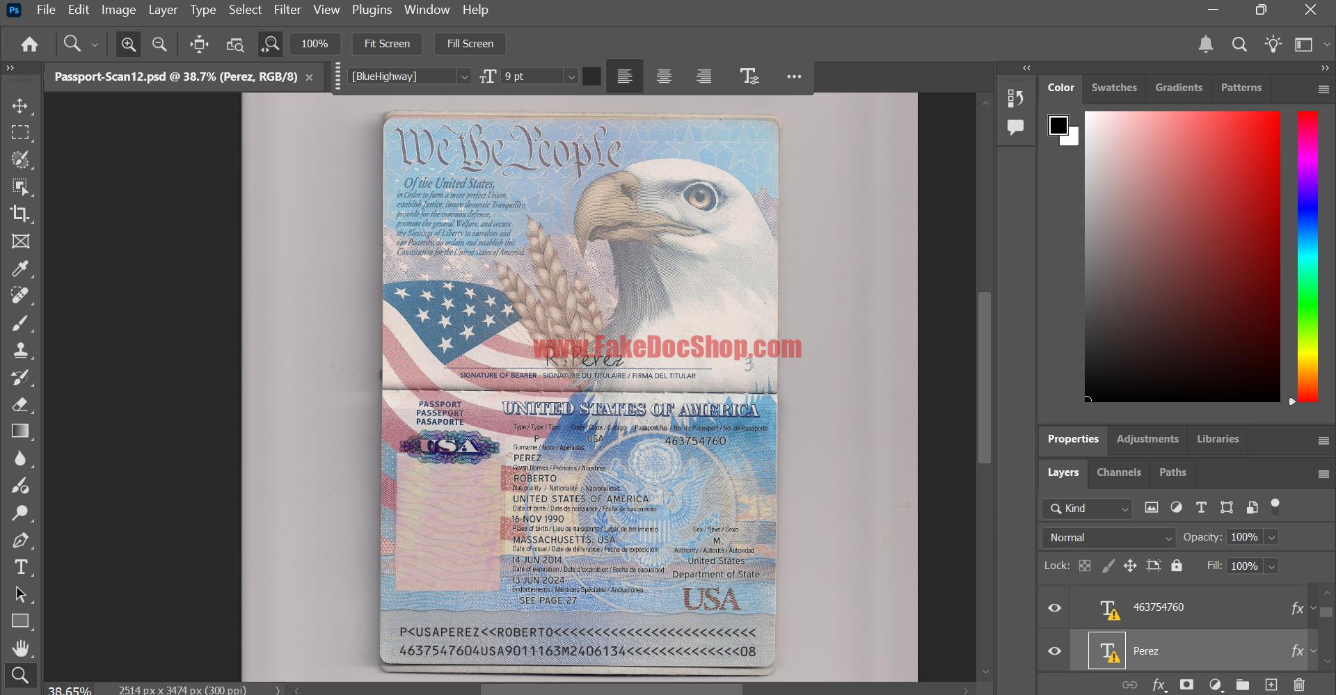 US High Quality Passport Pack Psd Templates – (old Versions)