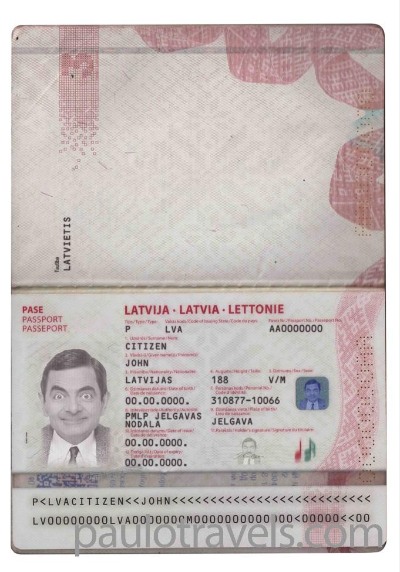 Latvia passport template in PSD format, fully editable 2015-present